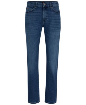 Men's Mid-Blue Comfort-Stretch Regular-Fit Jeans