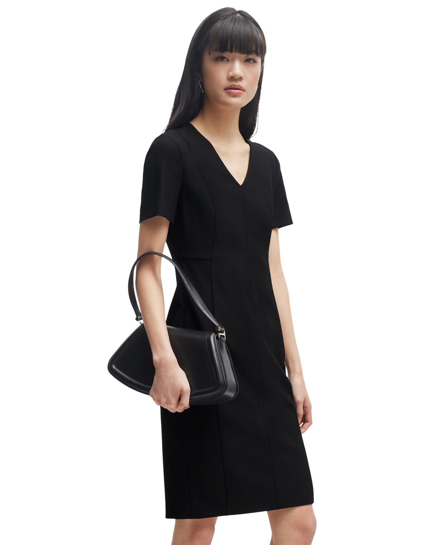 BOSS by Women's Slim-Fit Full Rear Zip Dress