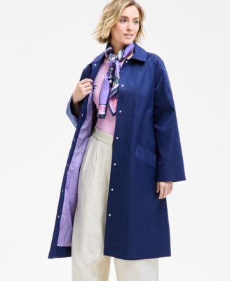 Flower Show Tie-Front A-Line Trench Coat, Exclusively at Macy's