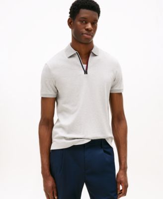 Tommy Hilfiger - Men's Regular-Fit Interlock Zip Polo Shirt