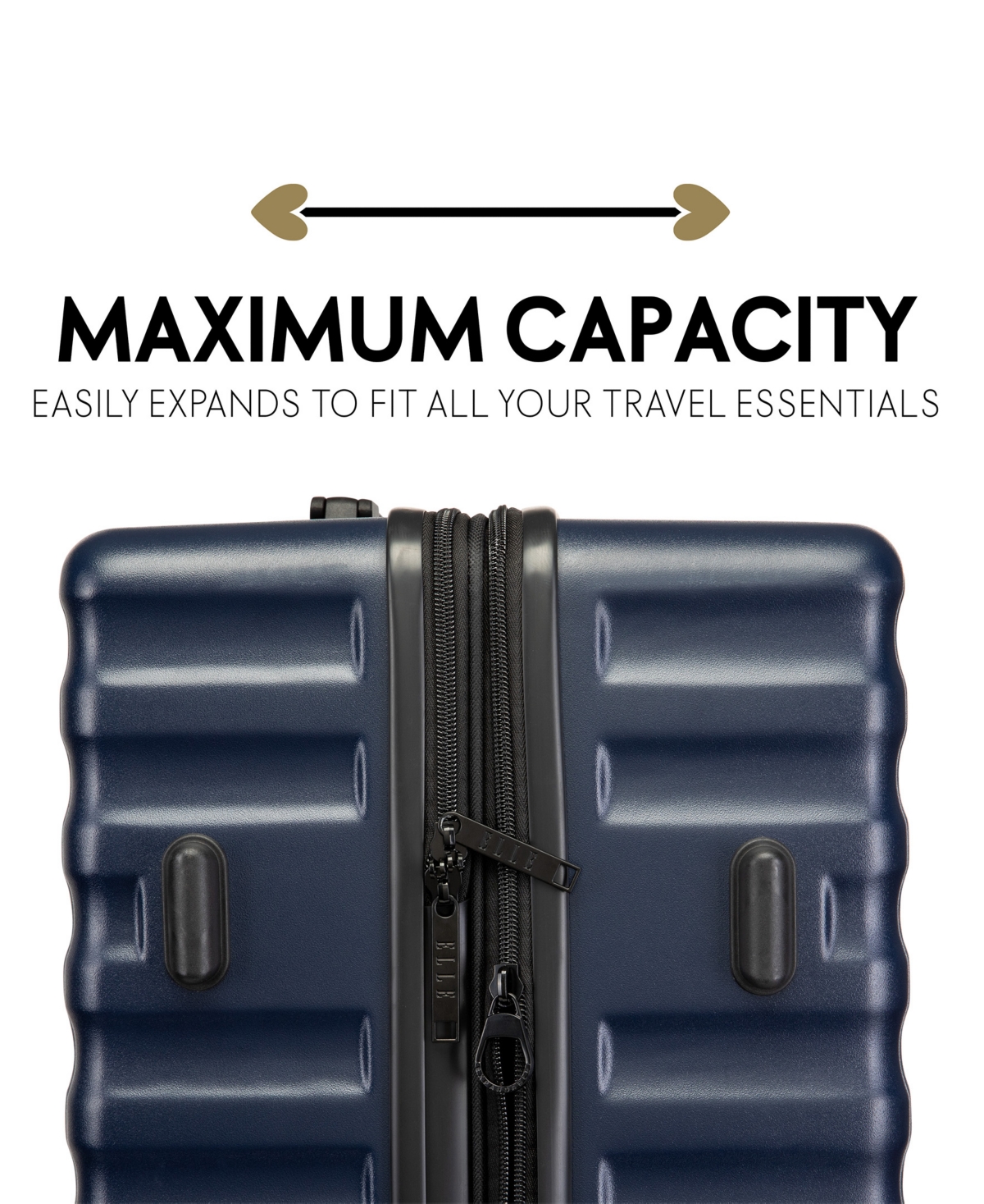 Elle Excursion 3-Piece Expandable Chic Spinner Luggage Set