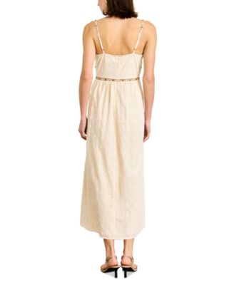 Women's Aurelia Embroidered Cotton Sleeveless Maxi Dress