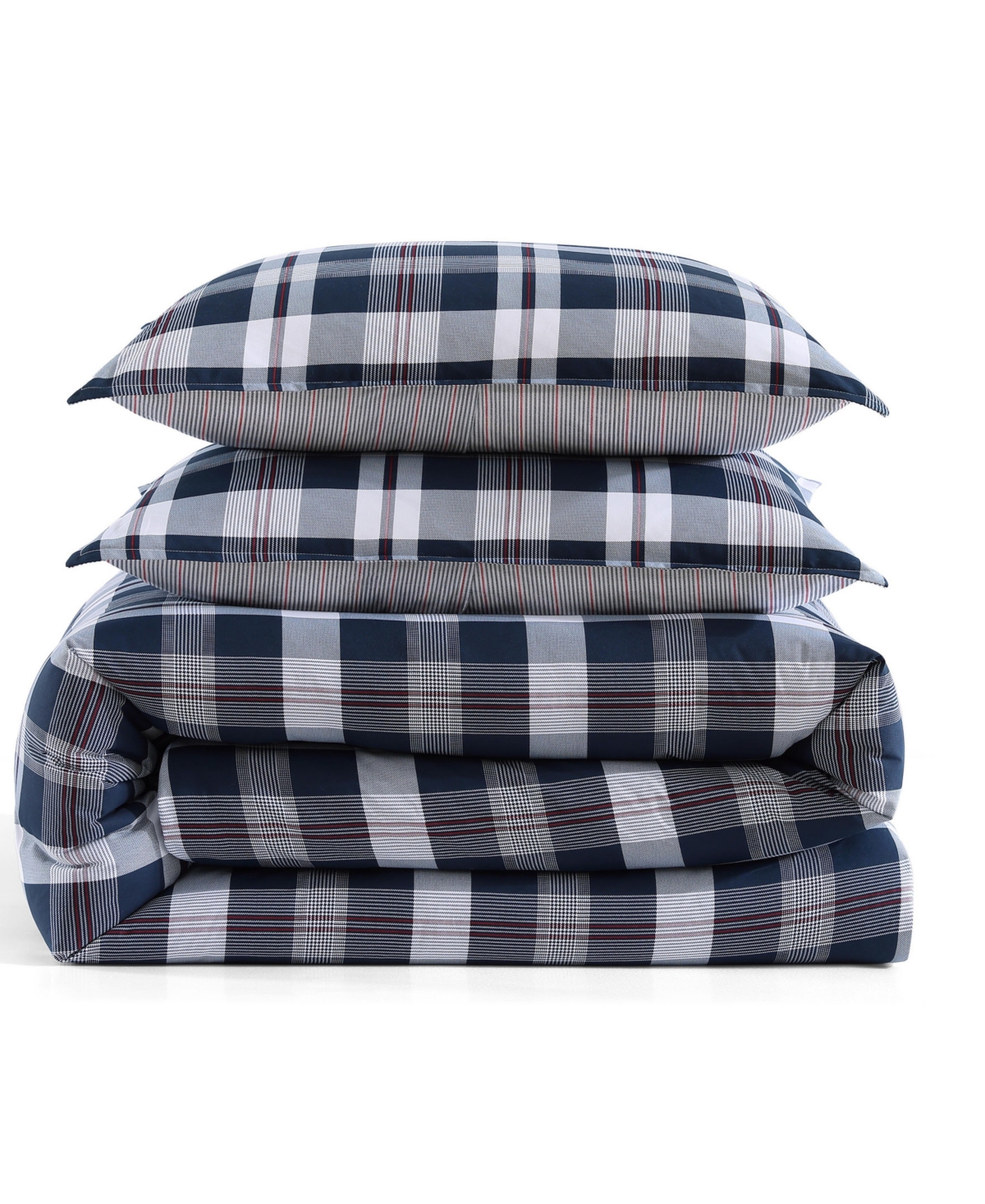 Tommy Hilfiger 180 Thread Count Dream Madras Cotton Duvet Set In Multi