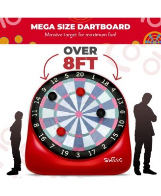 XL Giant Kick Darts (Over 8ft Tall) with 15+ Games Included - Jumbo Soccer Darts w/ Air Pump - Big Inflatable Games
