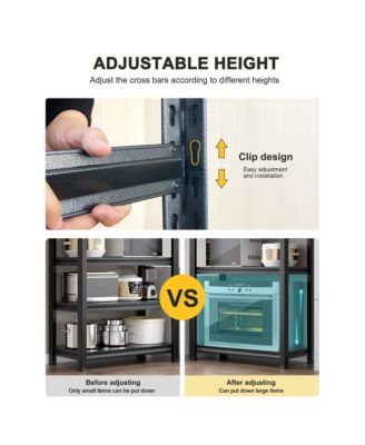 Adjustable Heavy Duty Metal Shelving - 5-Tier Storage Shelves, 2000LBS Load, Kitchen