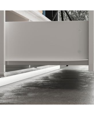 TV stand with 4 drawers, media console with light strip, entertainment center in white wood