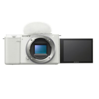 Sony ZV-E10 APS-C Mirrorless Interchangeable Lens Vlogging Camera, White - Bundle with PRO 64GB UHS-I U3 SDXC Memory Card, 120 Multi-Device