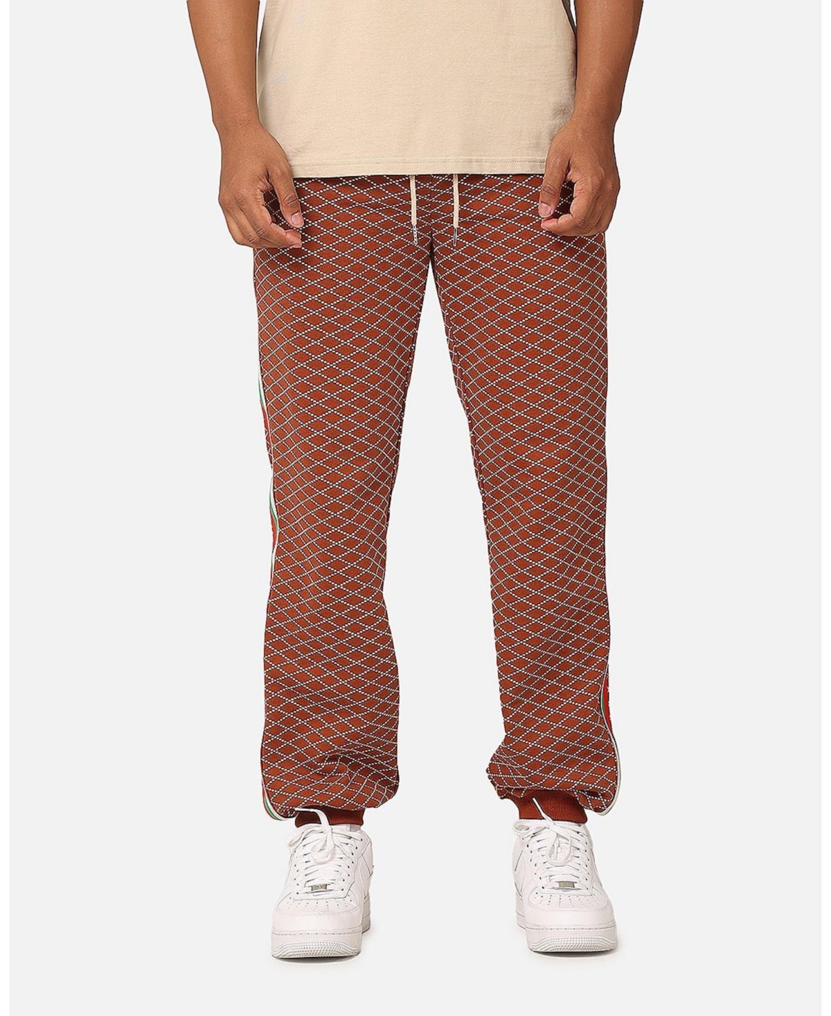 Men's Luxe Printed Pants - Brown
