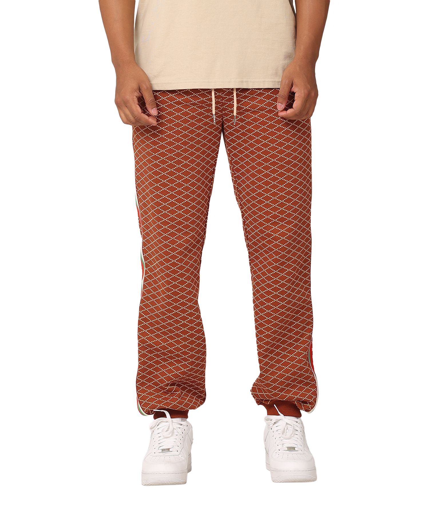 Big & Tall Luxe Printed Pants, Brown, 3XL
