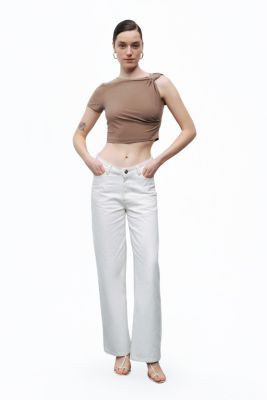 Women's Crop Top with Twisted Detail