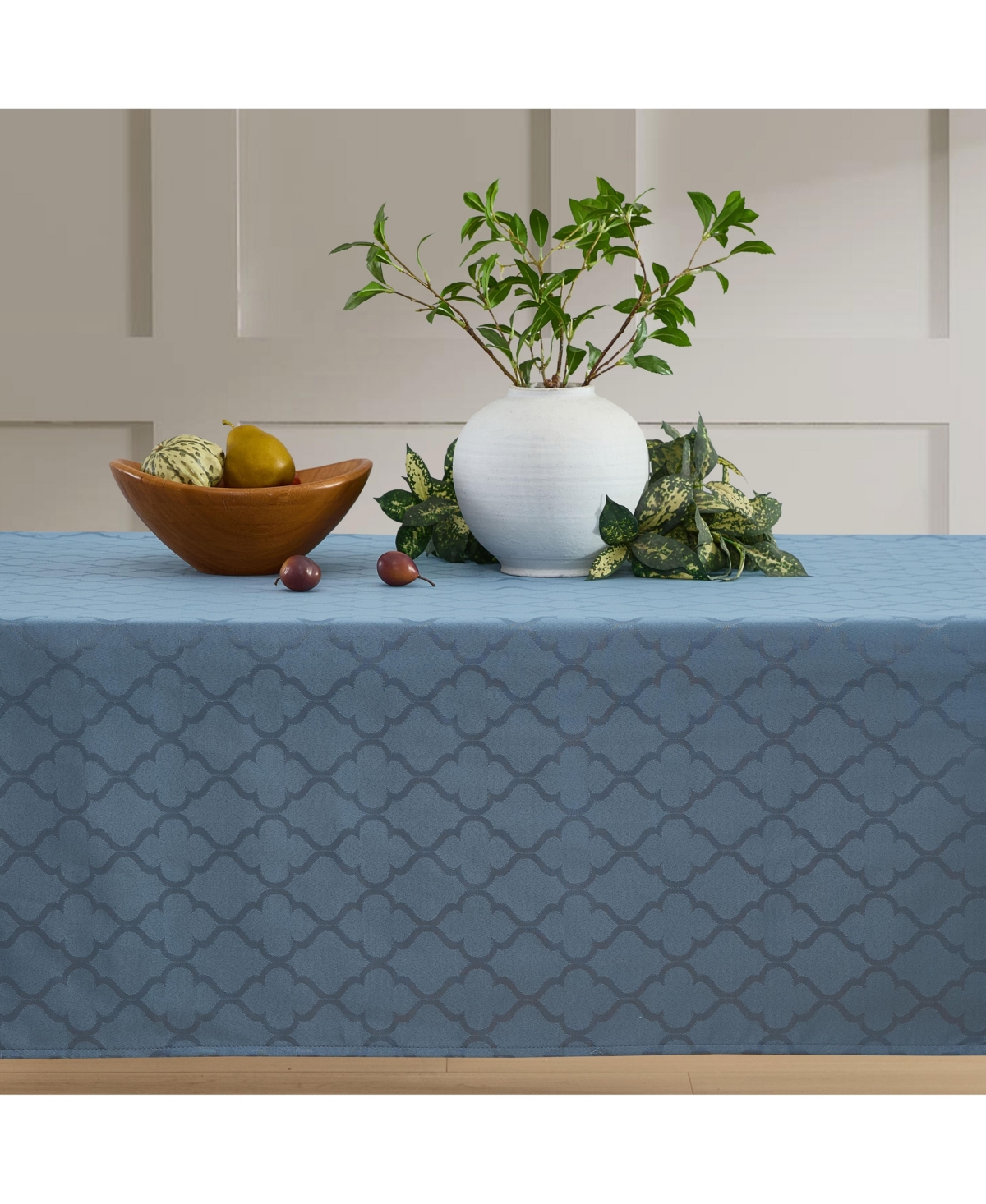 Modena Fabric Tablecloth, Jacquard Fabric Table Cloth for Rectangle Table, Advanced Water Resistance, Fade, Wrinkle, and Stain Resistant Table