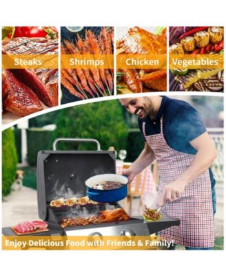 3-Burner Free Standing Stailless Liquid Propane 30000 BTU Gas Grill with Cabinet