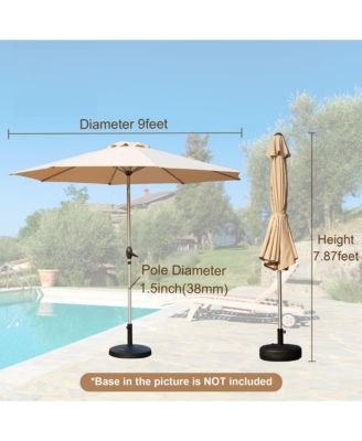 9FT Patio Umbrella, Outdoor Table Umbrella with