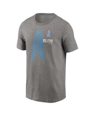 Men's Heather Charcoal Houston Oilers Logo Essential T-Shirt