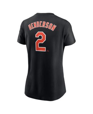 Women's Gunnar Henderson Black Baltimore Orioles Fuse Name Number T-Shirt