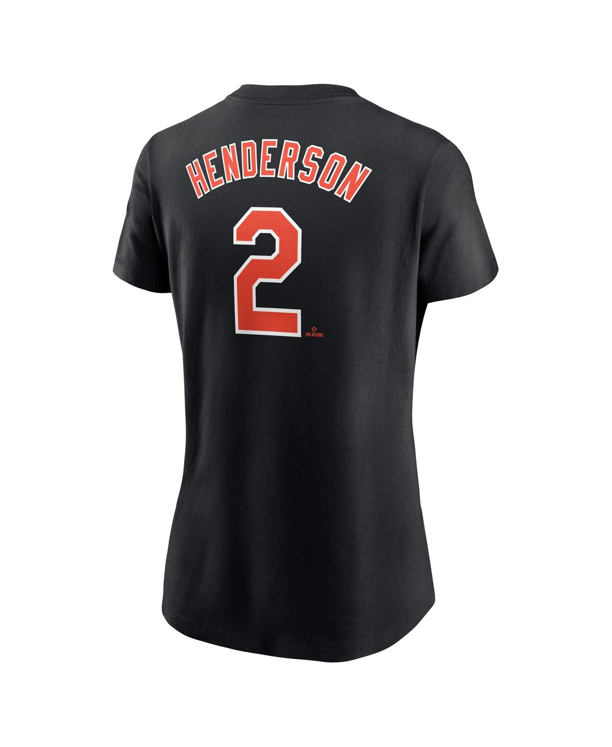 Nike Women's Gunnar Henderson Black Baltimore Orioles Fuse Name Number T-shirt In Black