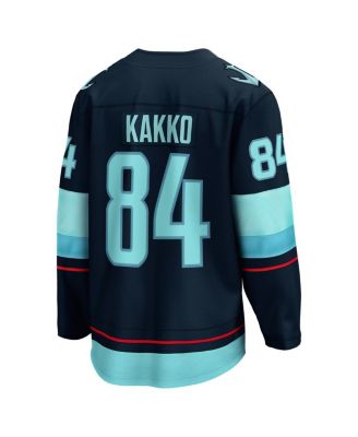 Men's Kaapo Kakko Deep Sea Blue Seattle Kraken Home Breakaway Player Jersey
