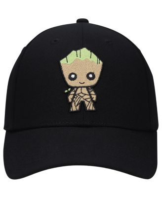 Big Boys and Girls Black Guardians of the Galaxy Groot Chibi Adjustable Hat