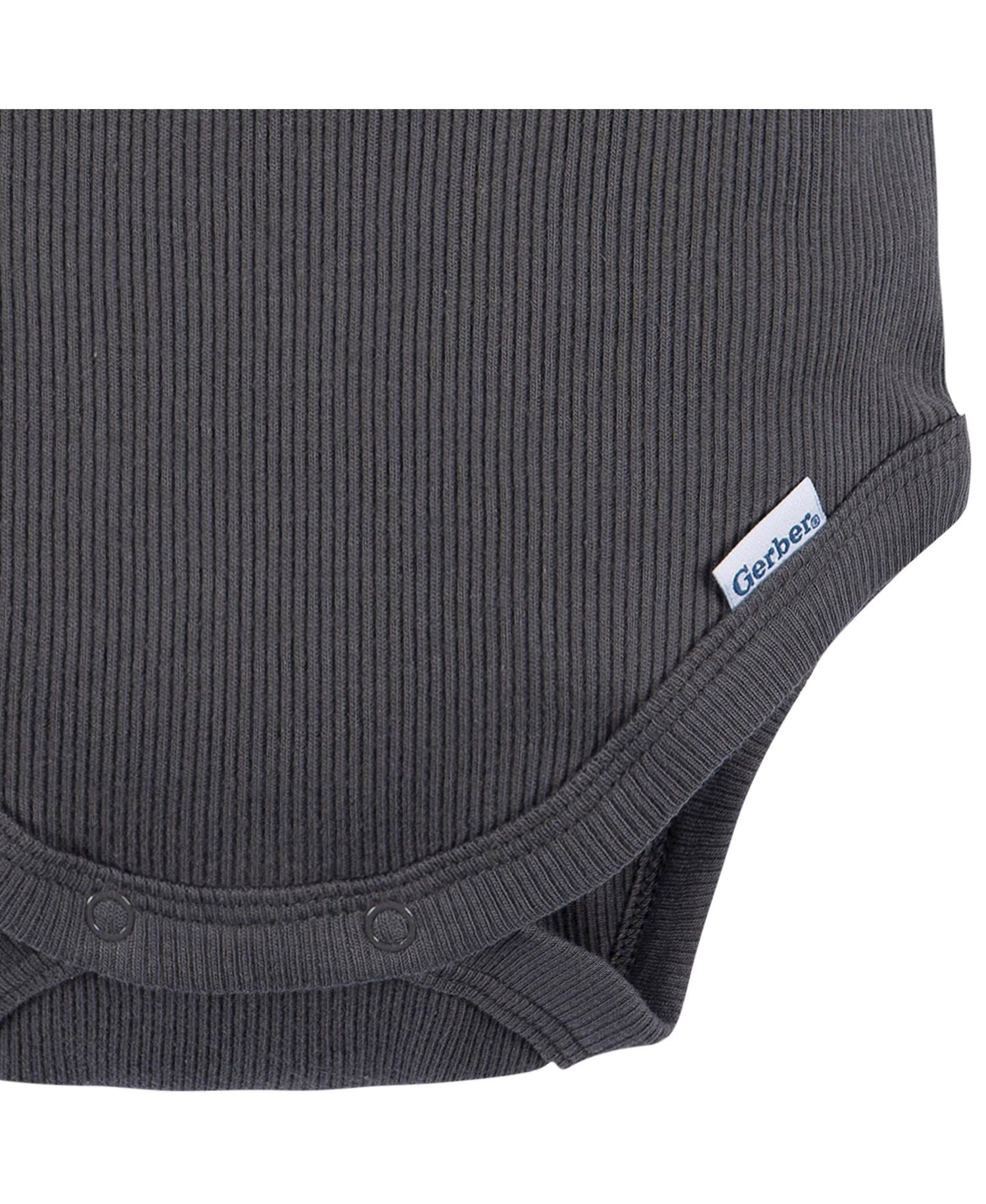 Baby Boys 2-Pack Bodysuit and Shorts Set, Dark Grey, 0-3 Months