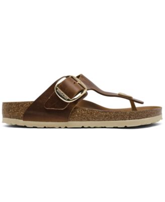 Women's Gizeh Big Buckle Oiled Leather Sandals from Finish Line