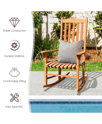 Outdoor Rocking Chair Single Rocker for Patio Deck