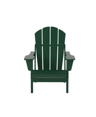 All-Weather Contoured Outdoor Poly Folding Adirondack Chair (Set of 4)