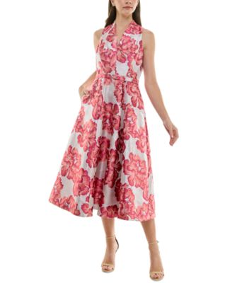 Women's Floral-Print Structured A-Line Dress