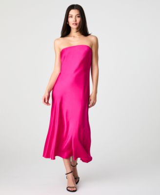French Connection - Women's Oona Satin Strapless Midi Dress