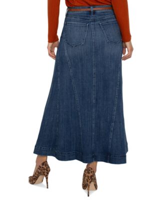 Women's Denim Mermaid Maxi Skirt