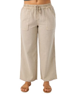 Juniors' Sevie Cotton Twill Pull-On Pants