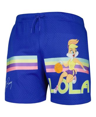 Men's Royal Looney Tunes Lola Bunny Striped Mesh Shorts