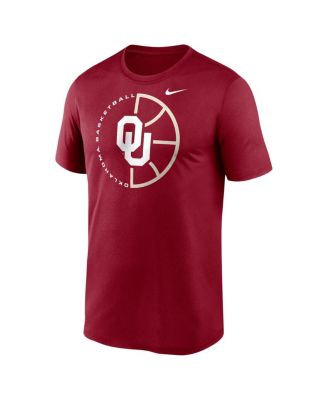 Men's Crimson Oklahoma Sooners Legend Basketball Icon Performance T-Shirt