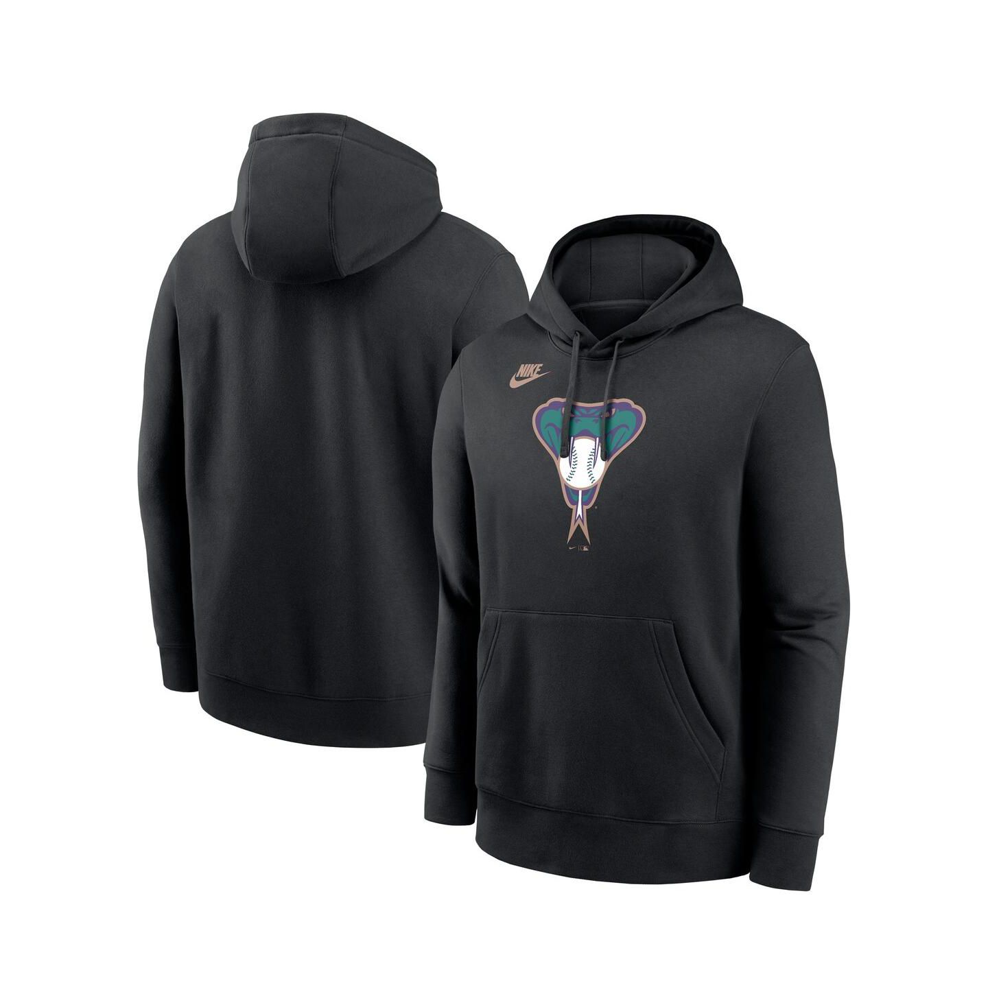 Мужское худи Nike Black Arizona Diamondbacks Cooperstown Collection Logo Club Pullover — фото 1