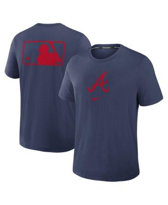 Men's Navy Atlanta Braves Authentic Collection Early Work Tri-Blend Performance T-Shirt