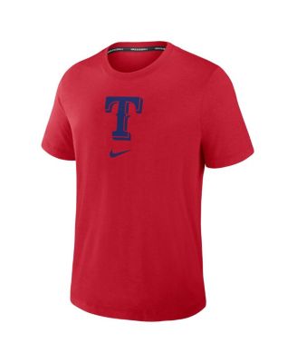 Men's Red Texas Rangers Authentic Collection Early Work Tri-Blend Performance T-Shirt