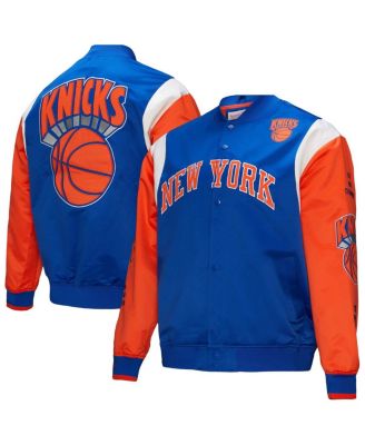 Mitchell & Ness - Men's and Women's Blue New York Knicks Vintage Team Origins Satin Full-Snap Jacket