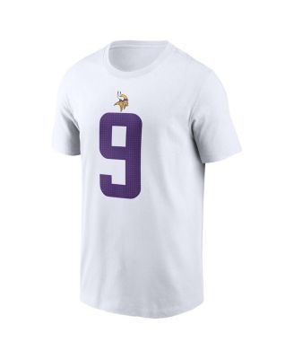 Men's J.J. McCarthy White Minnesota Vikings Player Name Number T-Shirt