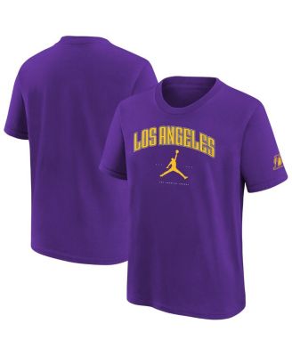 Jordan - Big Boys and Girls Purple Los Angeles Lakers Essential Cities T-Shirt
