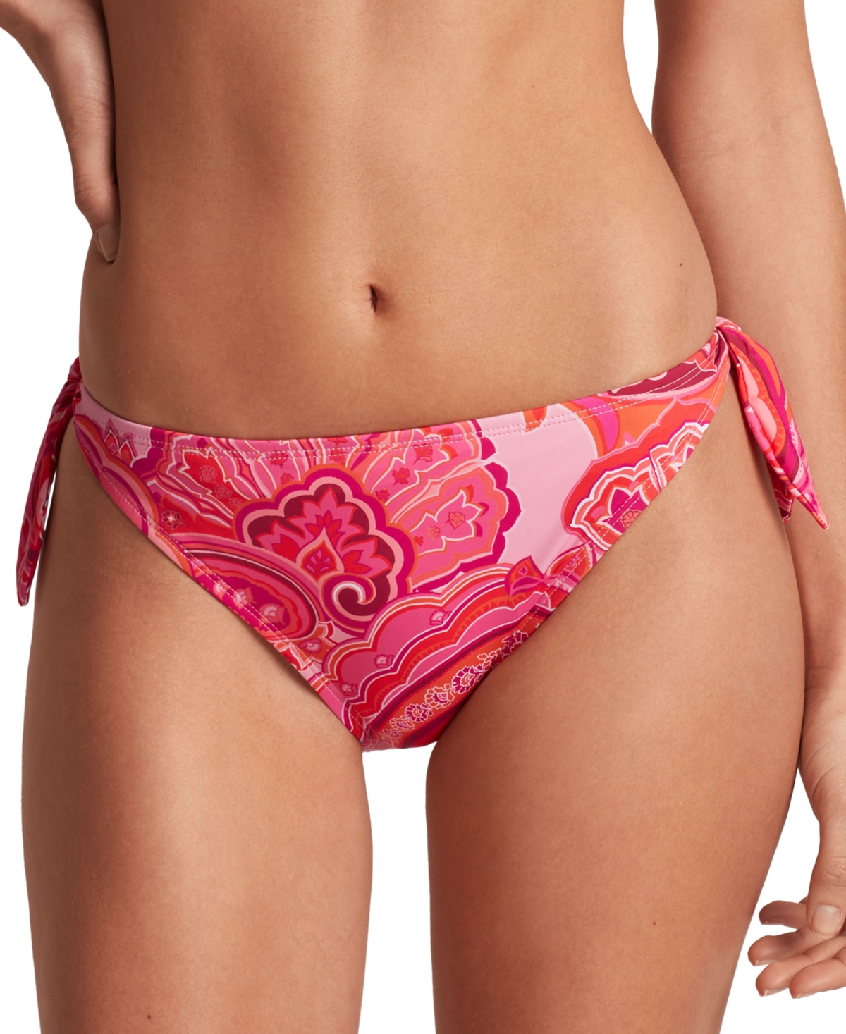 Ralph Lauren Women's Printed Side Tie Hipster Bikini Bottoms