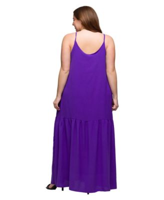 Plus Size Lightweight Spaghetti Strap Pocket Maxi Dress