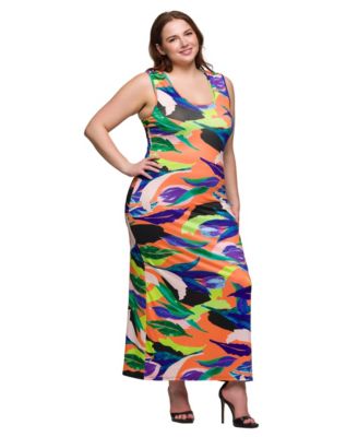 Plus Size Razorback Tank Casual Maxi Dress