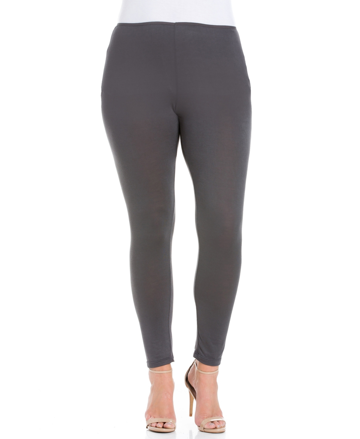 24SEVEN COMFORT APPAREL PLUS SIZE COMFORTABLE ANKLE LENGTH LEGGINGS 