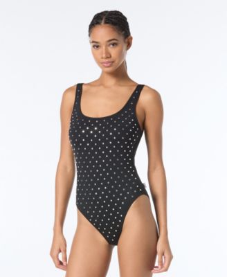 Michael Kors - Women's Studded Scoop-Neck One-Piece Swimsuit