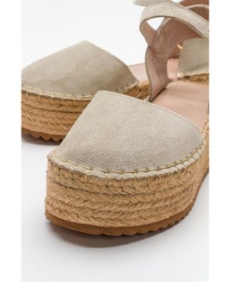 Viba Leather Esprarille Platform Wedge Sandals