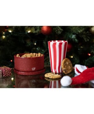 Pint Glasses: 4 pk - (2) Peppermint & (2) Poinsettia - Holiday 2023