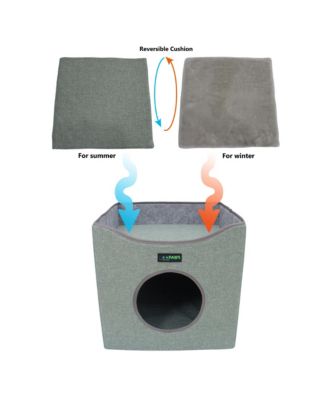 Foldable Cat Condo: Sage Green