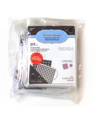 3D Foam Squares: 2mm Black Mix - 10 Pack