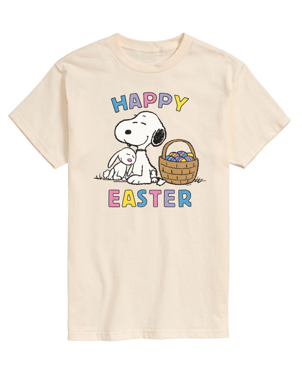 Airwaves Men's Peanuts Short Sleeve T-shirts In Beige,khaki