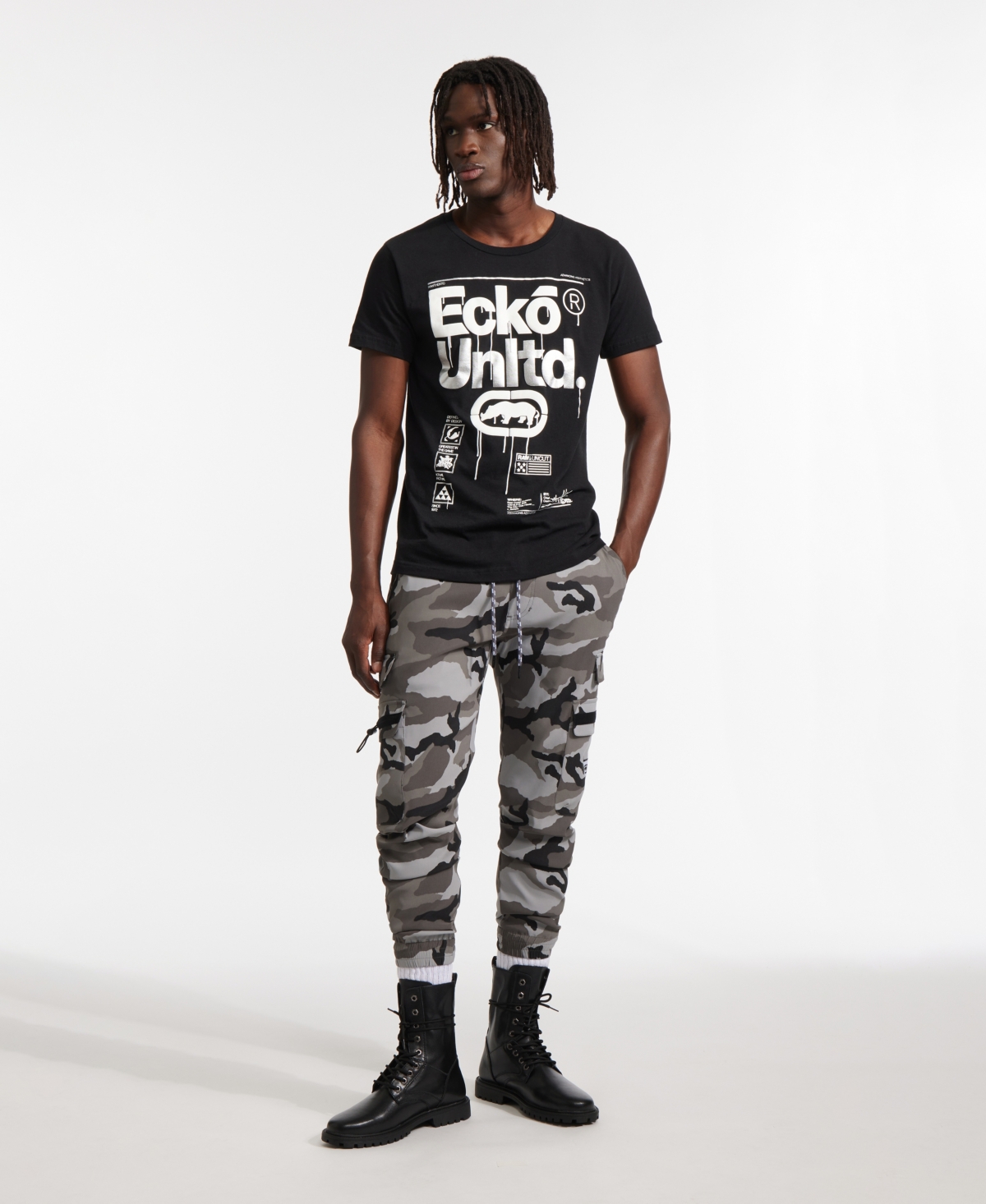 Ecko Unltd . Several Steps Cargo Jogger In Street Camo