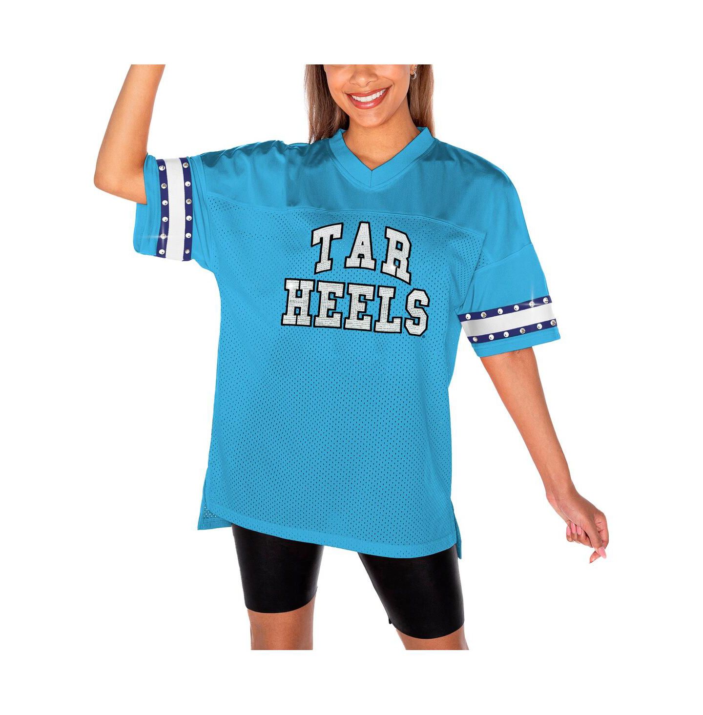 Женские футболки Gameday Couture Light Blue North Carolina Tar Heels Until Kickoff Rhinestone Fashion — фото 1